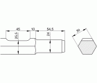 Cincel plano - Ø24/hex.30 - E24H300 Hitachi, Makita